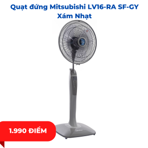 Quạt đứng Mitsubishi LV16-RA SF-GY Xám Nhạt