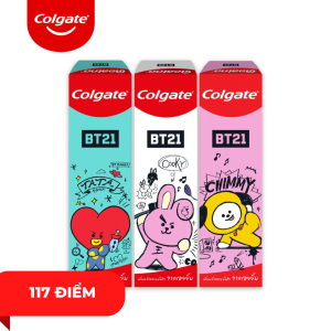 Bộ 3 Kem đánh răng Colgate BT21 Nụ cười tự tin tuýp 75g